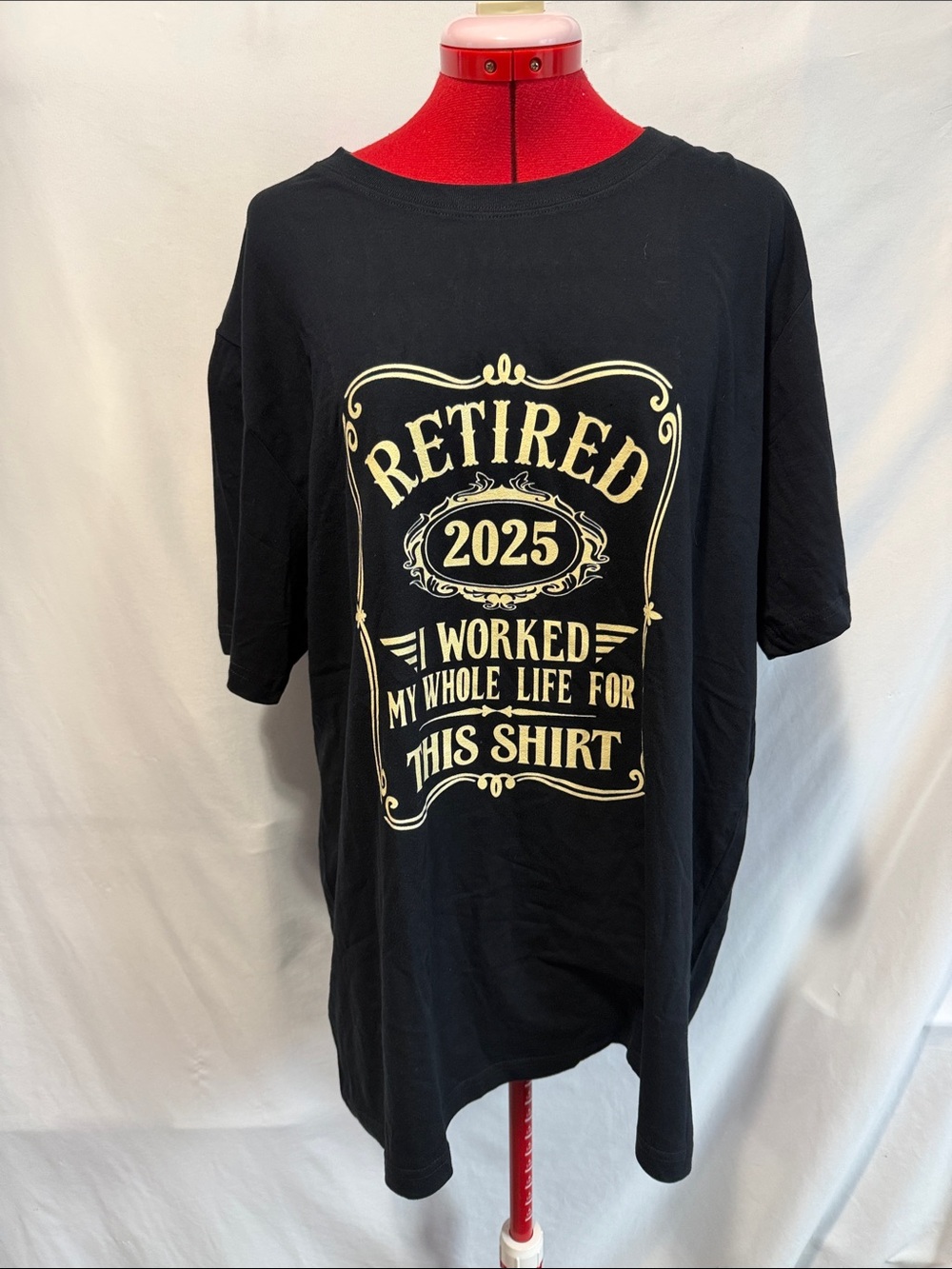 Men's Black Retired 2025 Graphic Tee
